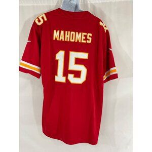 Kansas City Chiefs Patrick Mahomes #15 Nike Red Super Bowl LVII Patch Game Jerse